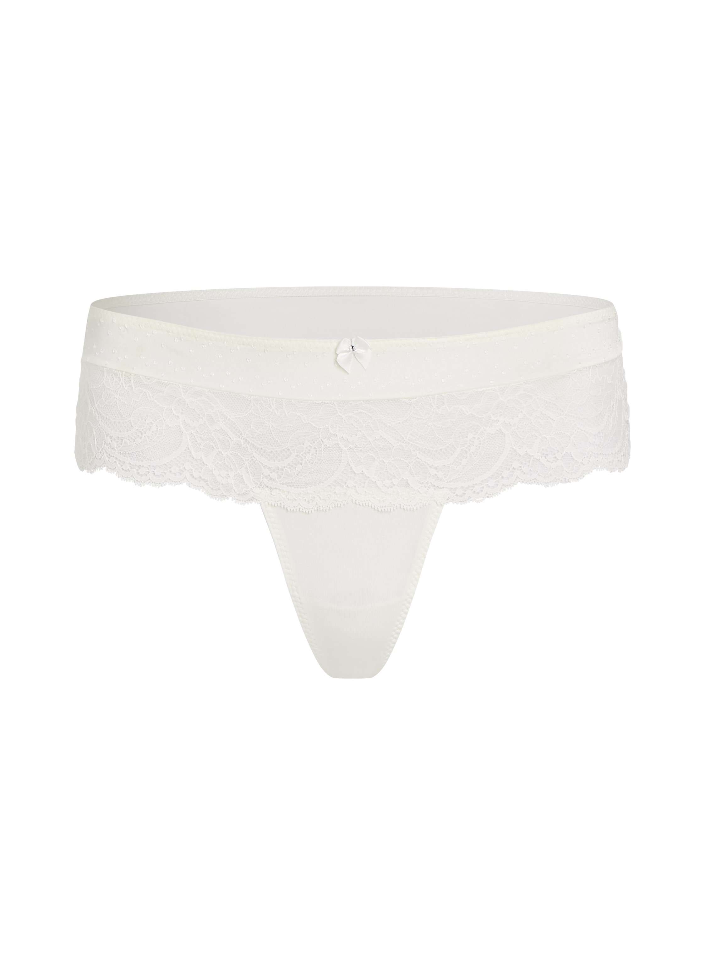 Boxer string Sophie, Blanc, main