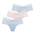 Ensemble de 3 boxers strings Quinn, Bleu