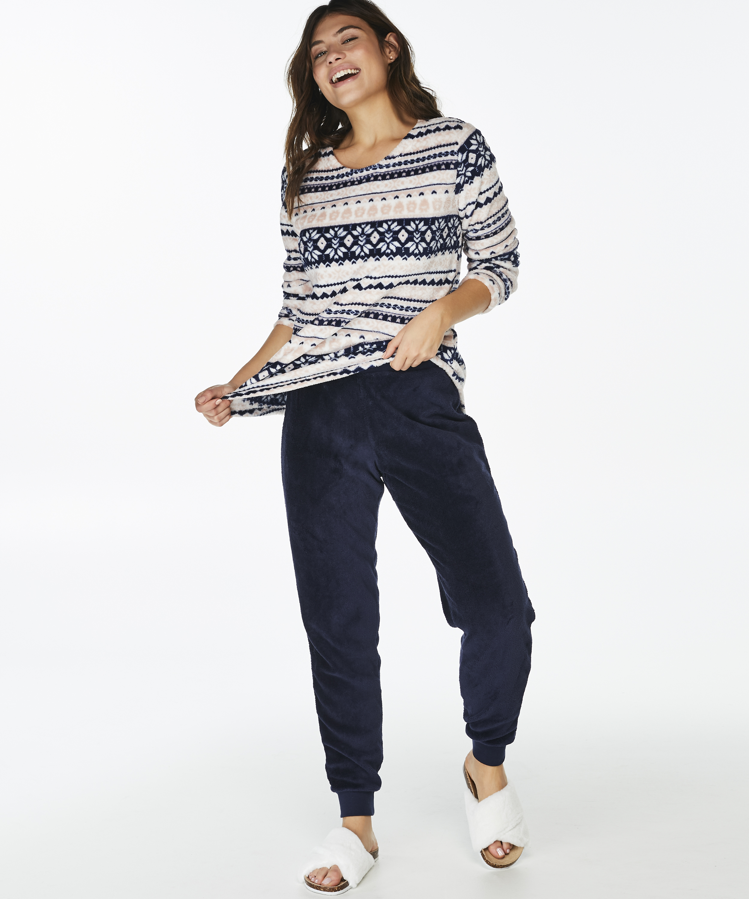 PJ Fleece Fairisle, Rose, main