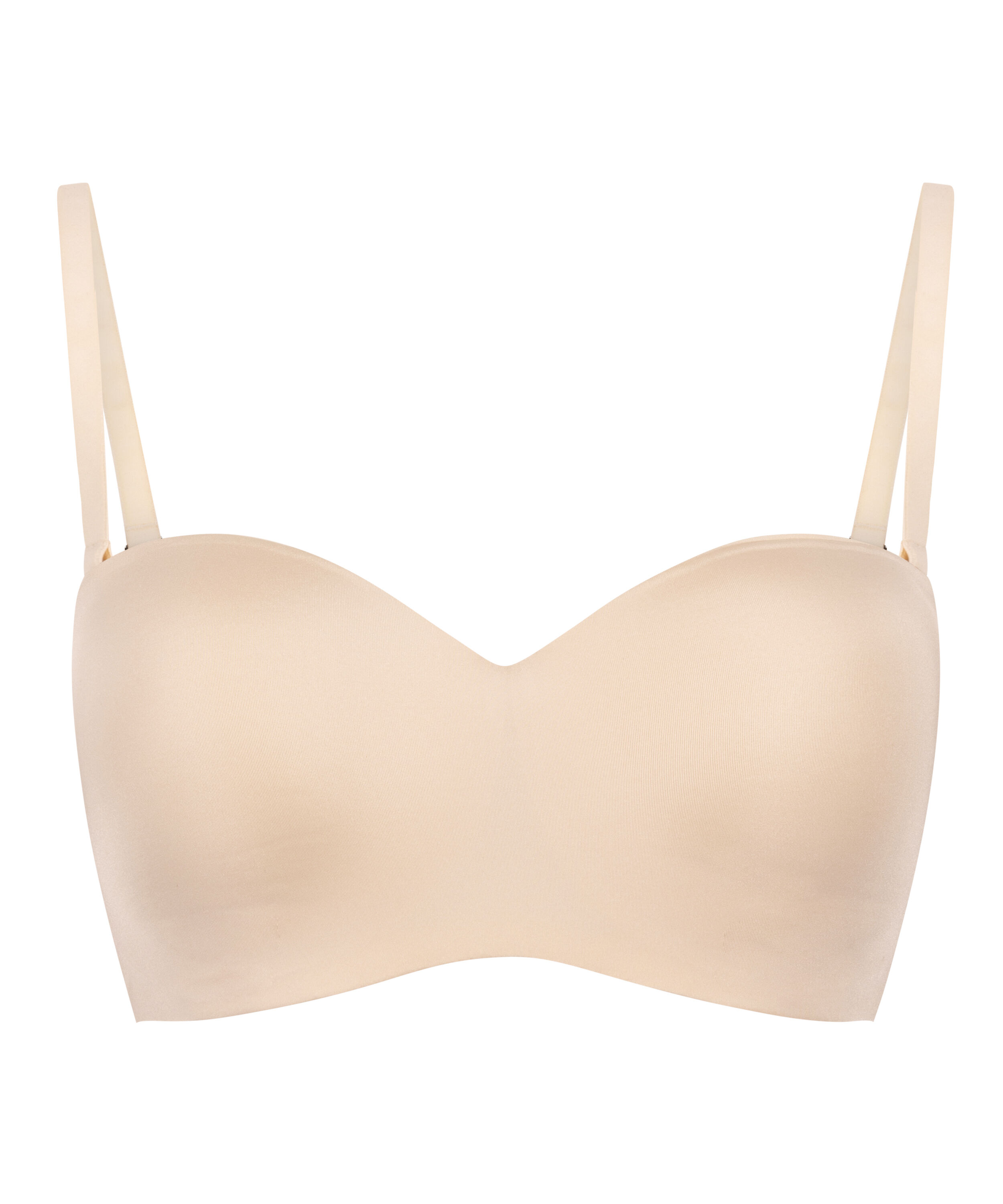 Gepolsterter tr&auml;gerloser Push-Up BH mit B&uuml;geln Smooth, Beige
