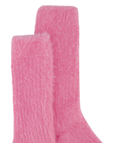 Socken flauschig, Rose