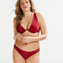 Nicht-vorgeformtes Bügel-Bikini-Oberteil Pagoda, Rot