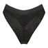 Slip br&eacute;silien taille haute Veronica, Noir