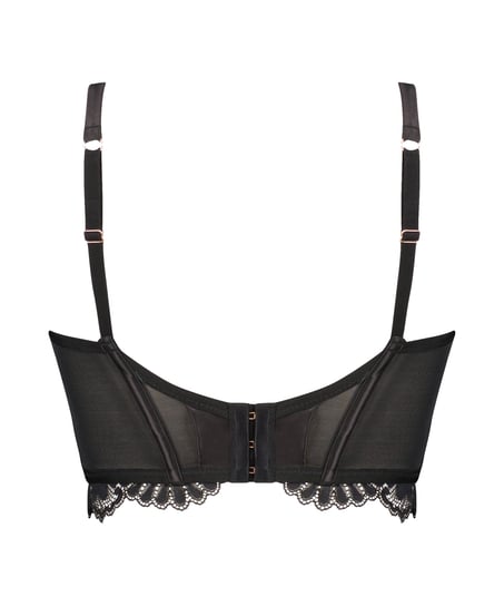 Soutien-gorge non-rembourré à armatures préformé longline Jamie, Noir