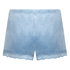 Shorts aus Velours mit Spitze, Blau