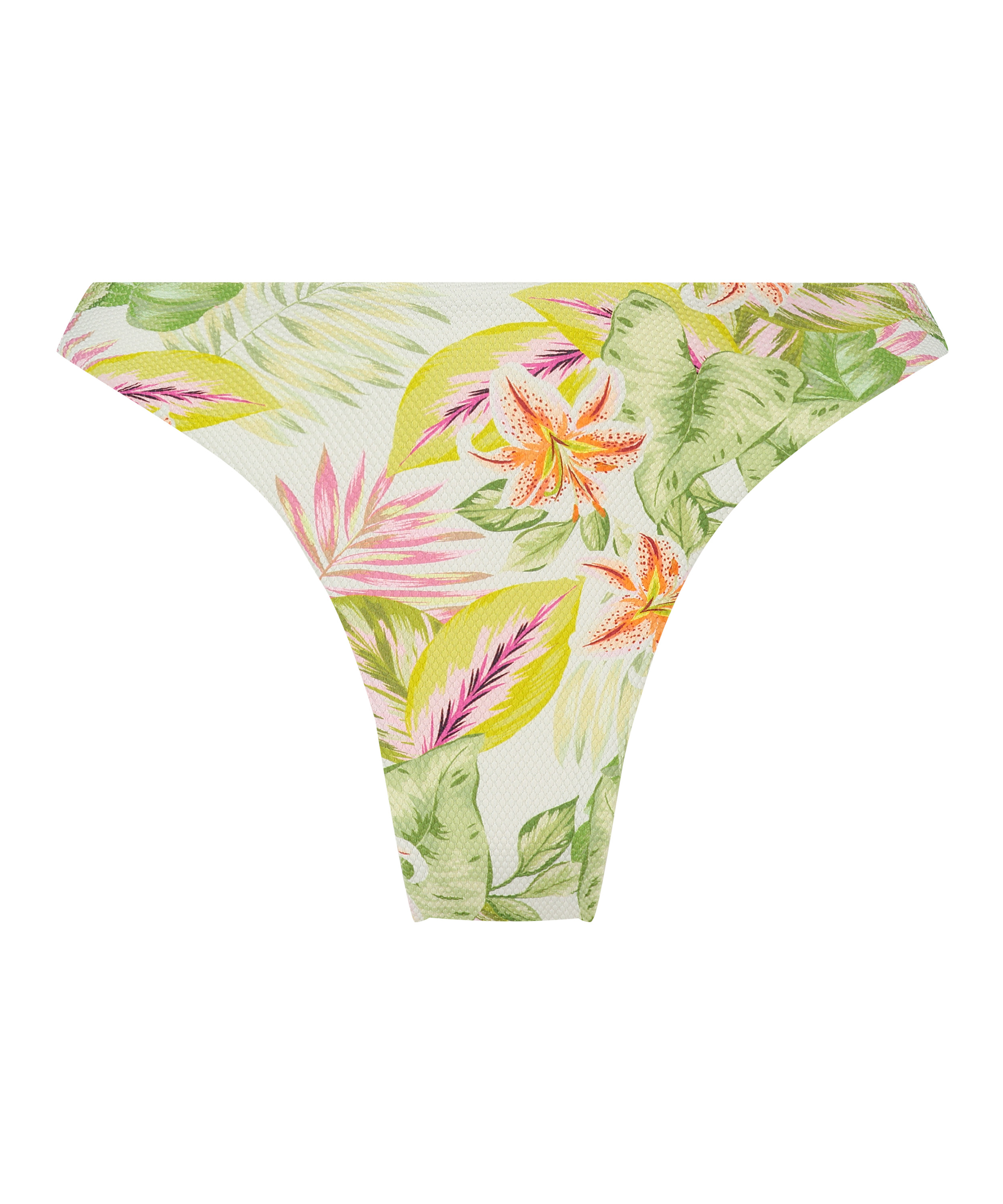 Bikini Slip mit hohem Beinausschnitt Tropics, Weiß, main