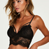 Bralette Longline Donatella, Schwarz