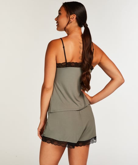 Ensemble de pyjama court Cami, Vert
