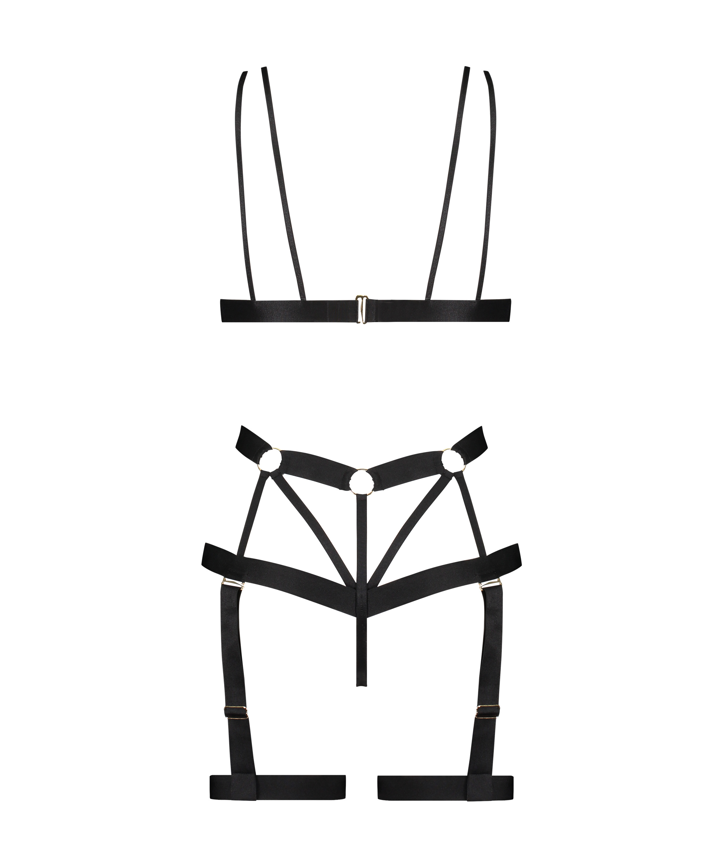 Private Body mit offenem Schritt Hedonist, Schwarz, main