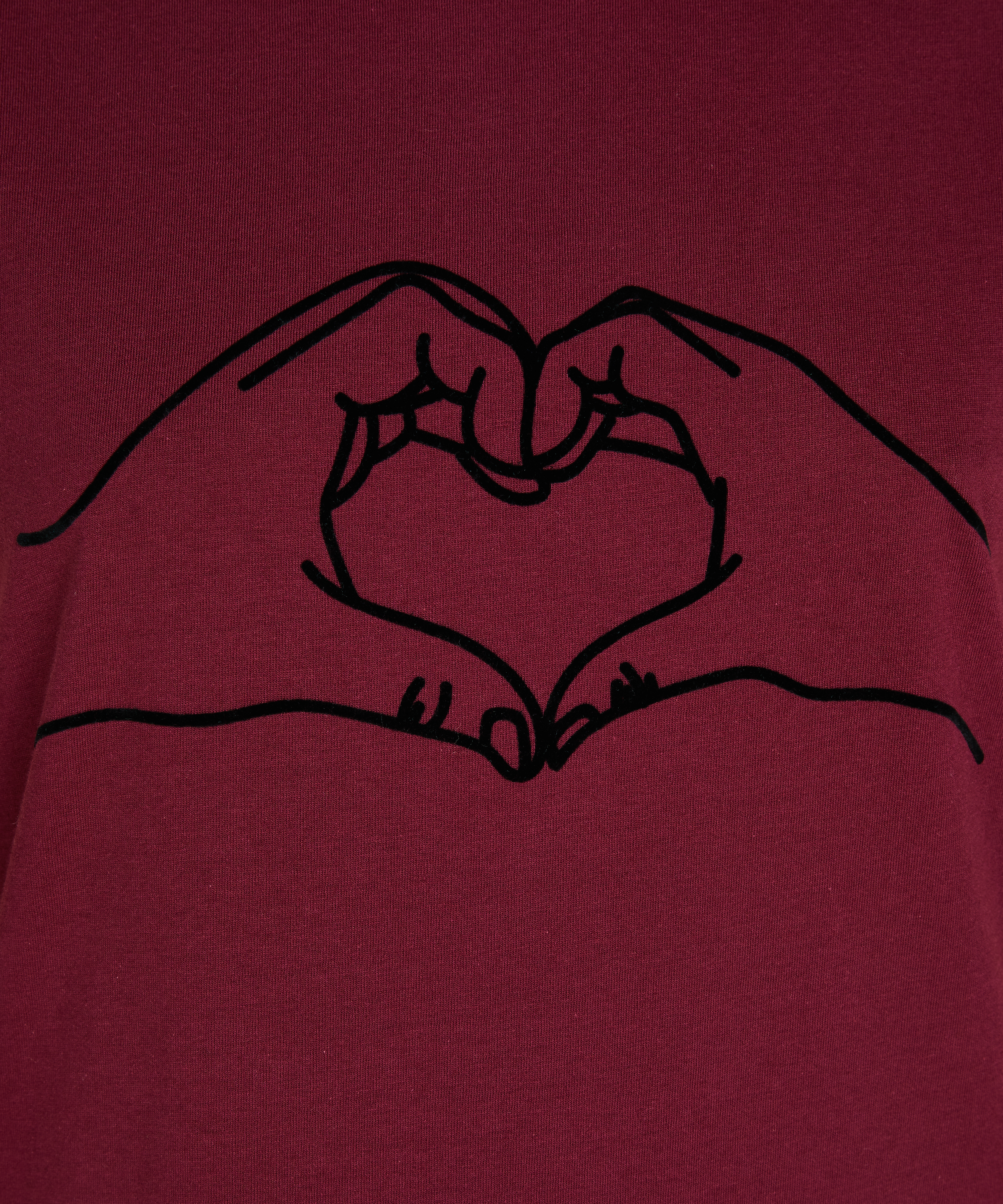 Nachthemd Rundhals, Rot, main