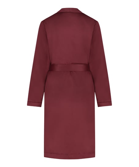 Peignoir en polaire satinée, Rouge