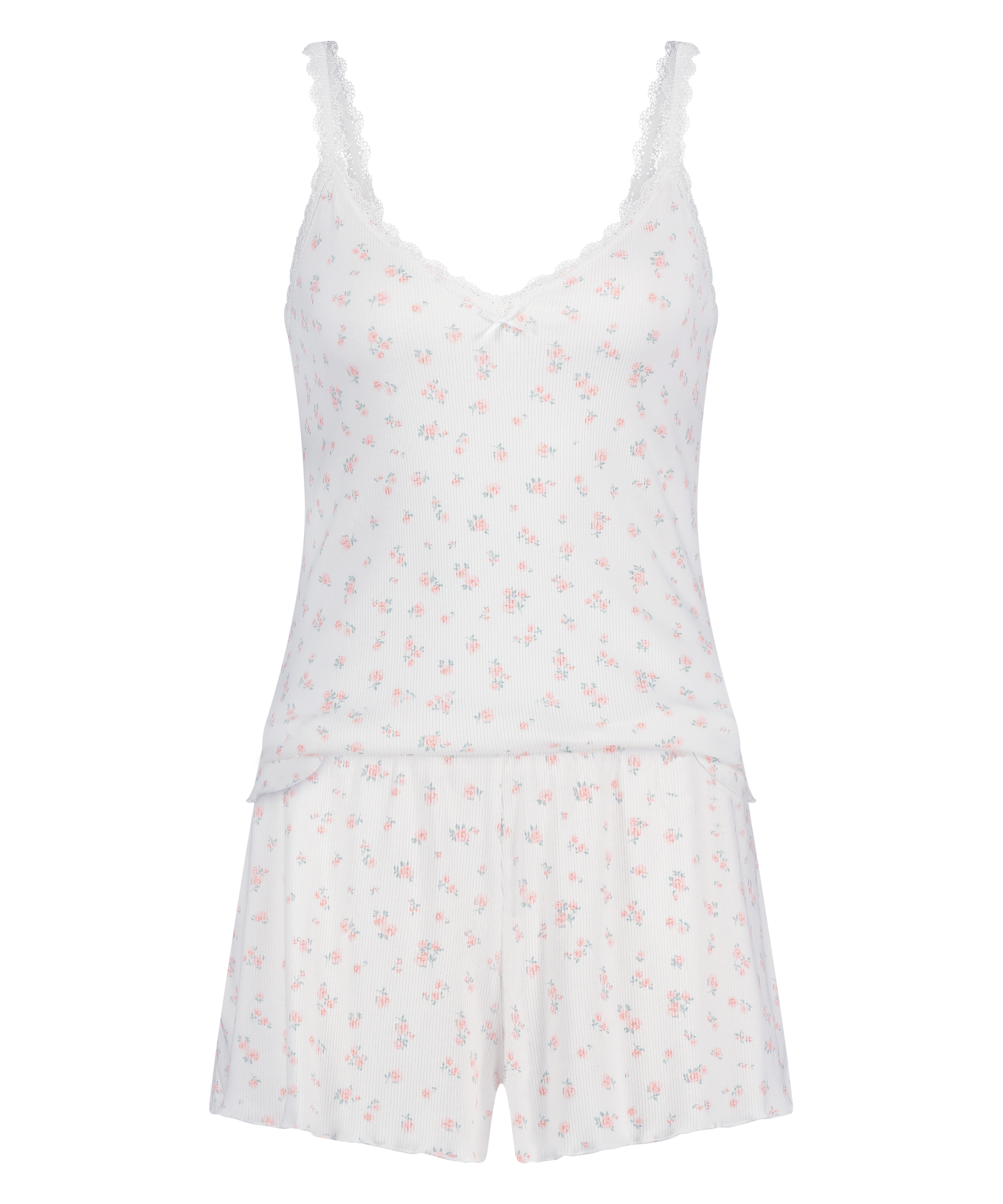 Pyjamaset gerippt, Rose, main