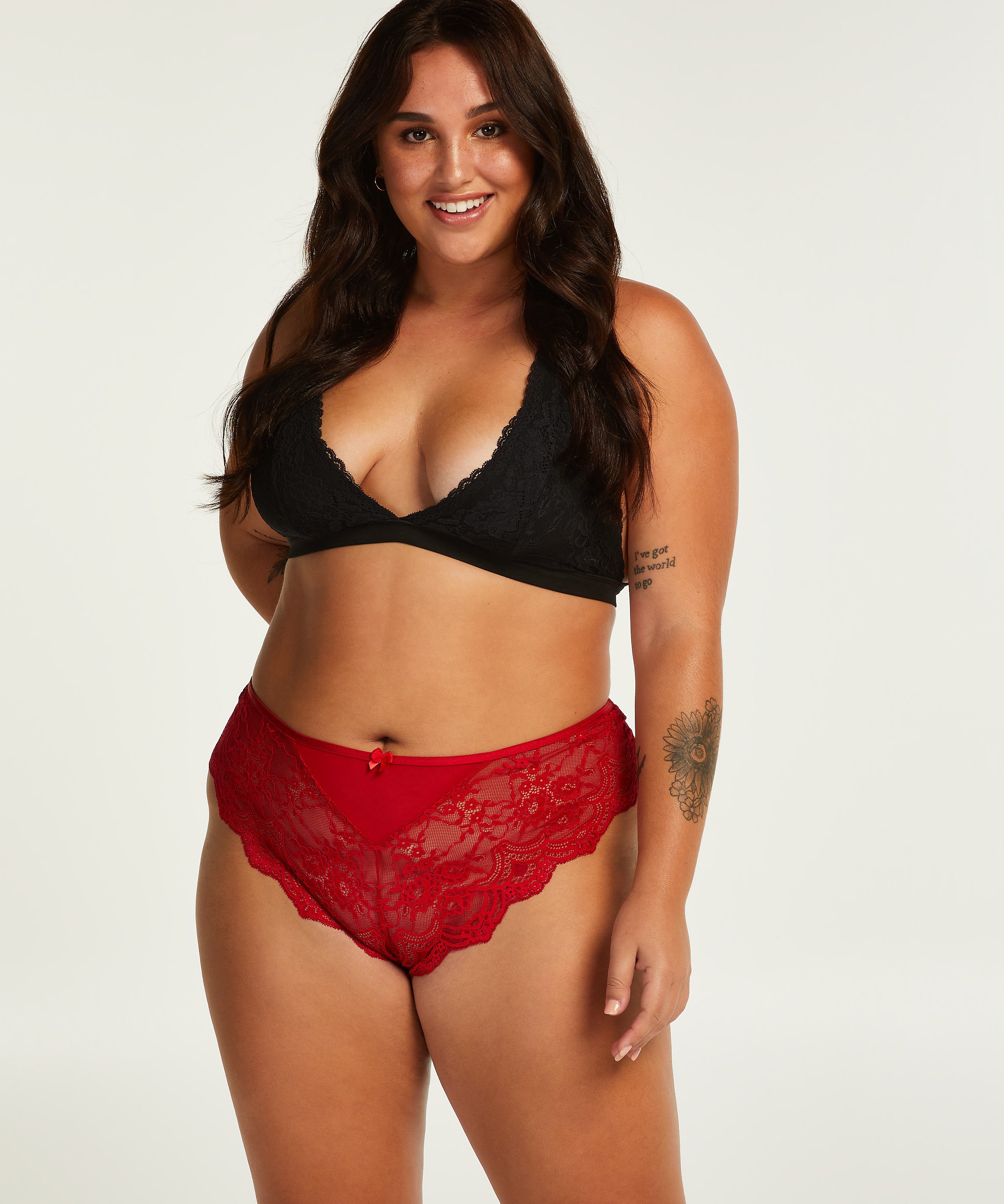 High-Cut-Brazilian Heather Curvy, Rot, main
