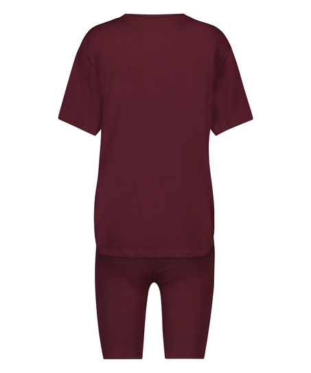 Pyjama court Biker, Rouge