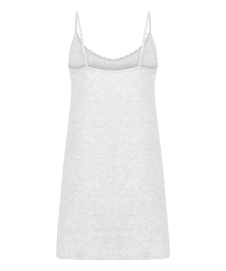 Pointelle-Slipdress, Grau