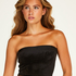 Bandeau Top Velours, Schwarz