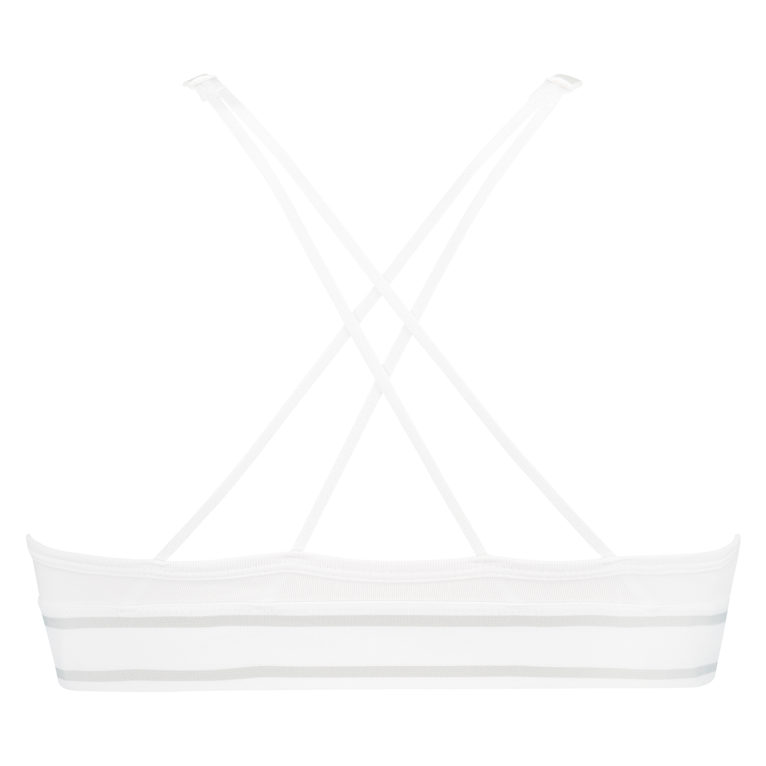 Brassi&egrave;re triangulaire moul&eacute;e Coton Casey, Blanc, main