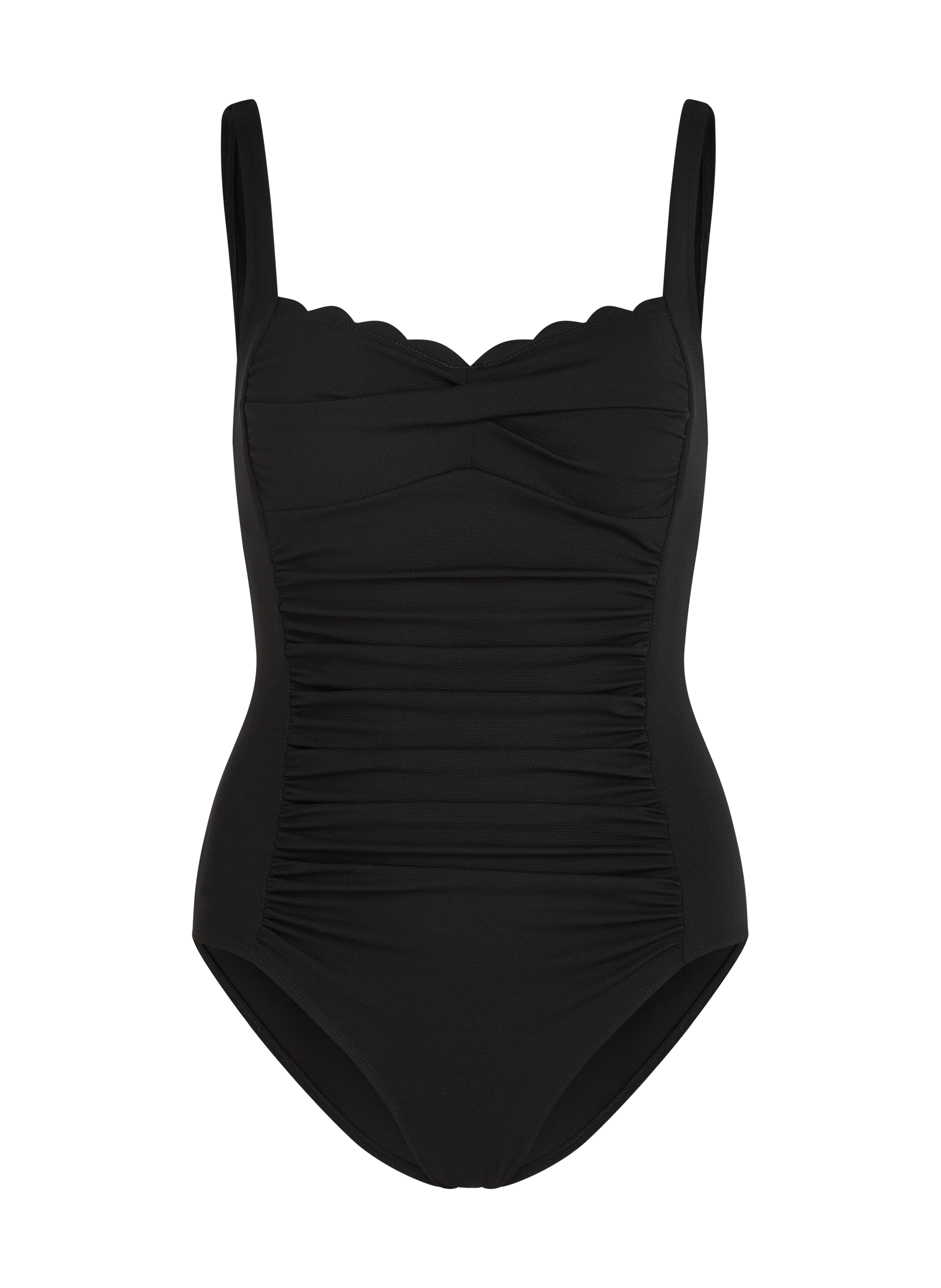 Maillot de bain Shaping Scallop, Noir, main