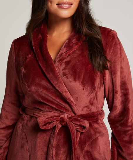 Kurzer Bademantel Fleece, Rose