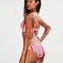 Low Brazilian-Bikinislip Candy Stripes, Rose