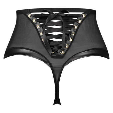 String taille haute Manu, Noir
