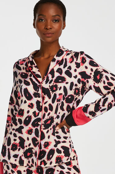 Hunkemöller Veste de pyjama manches longues Duckie Rose