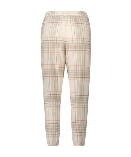 Tall Pyjamahose Twill Check, Grau