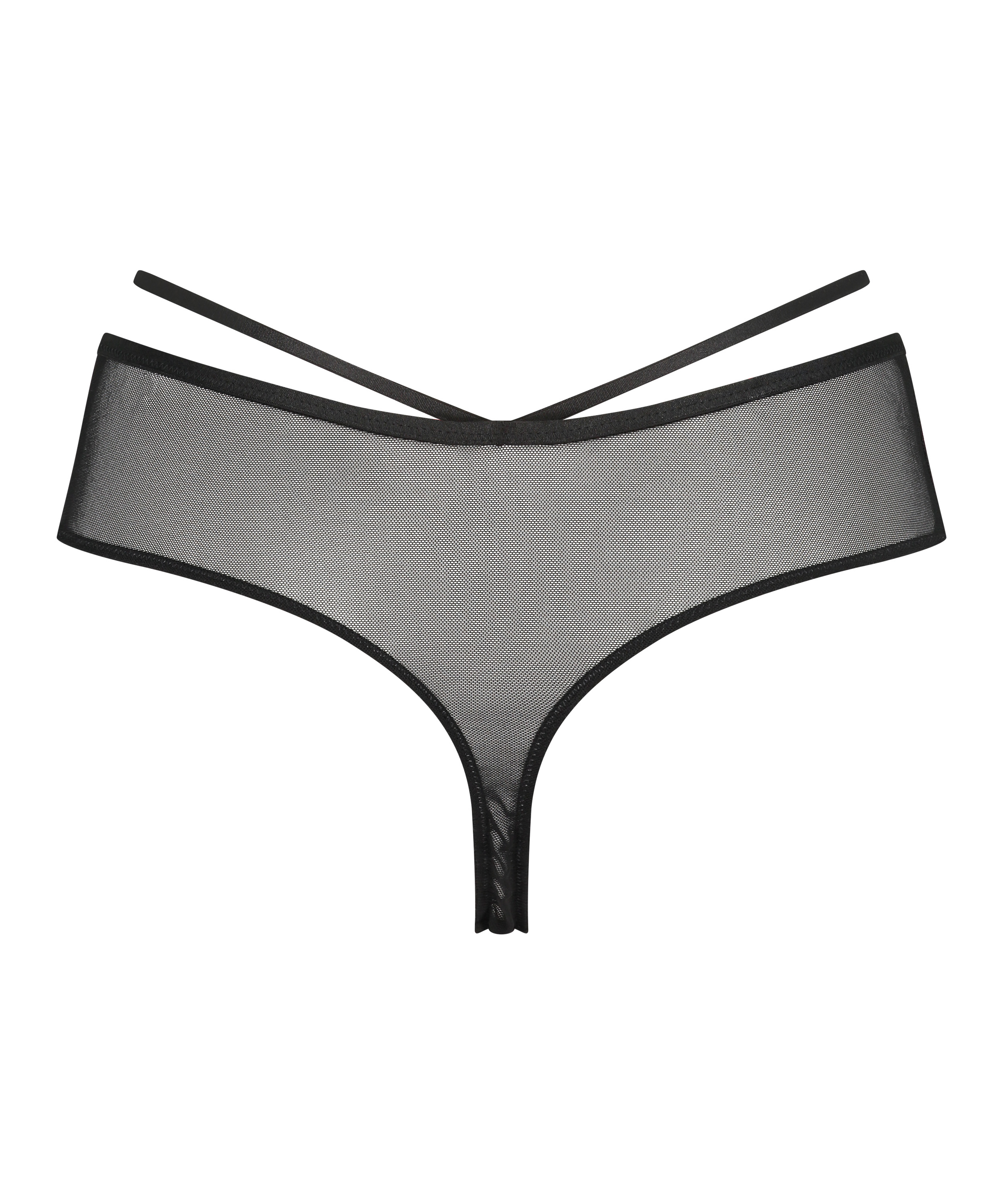 Tanga taille haute Blaise, Noir, main