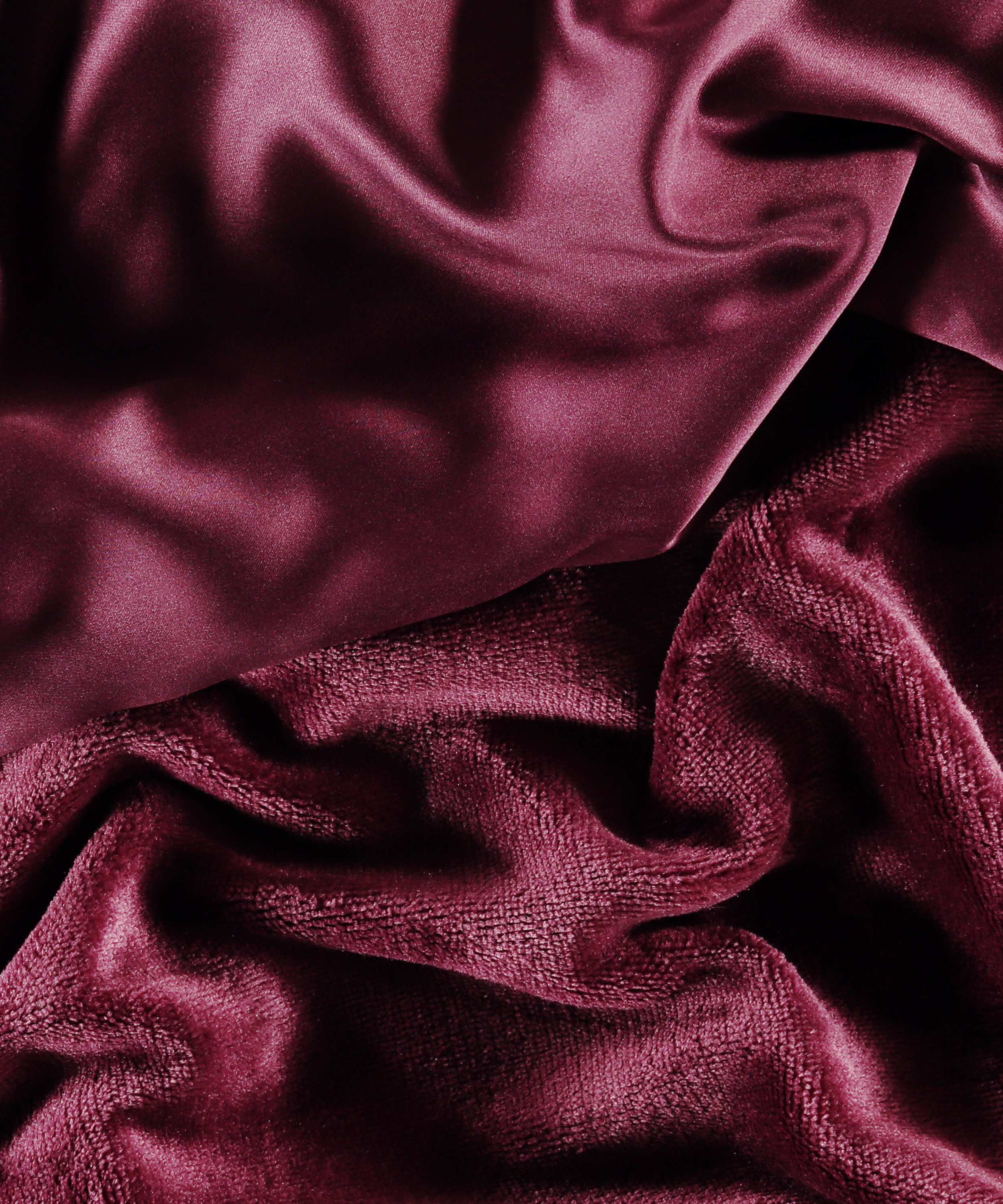 Bademantel Satin Fleece, Lila, main