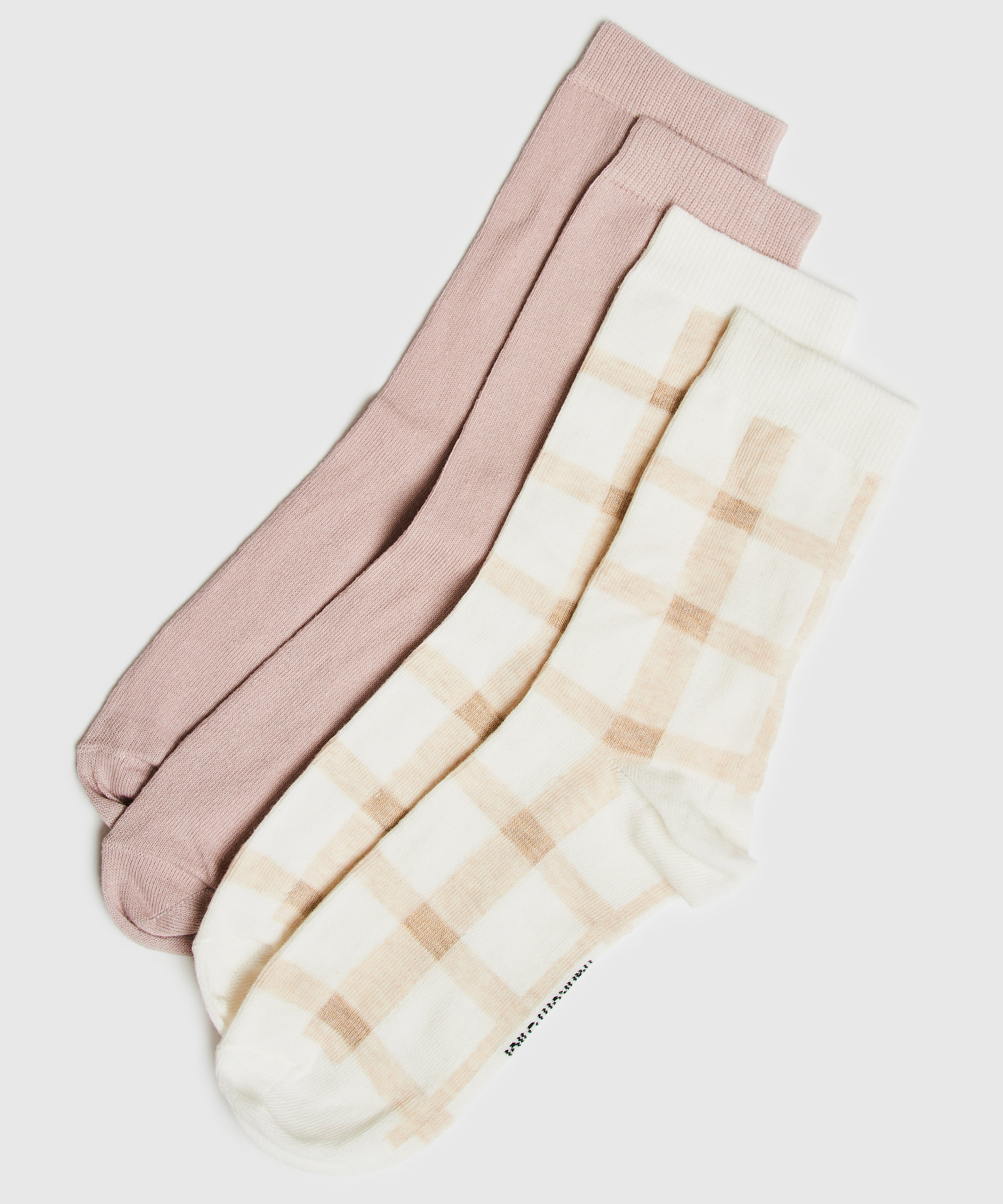 2 Paires de Chaussettes en Coton, Noir, main