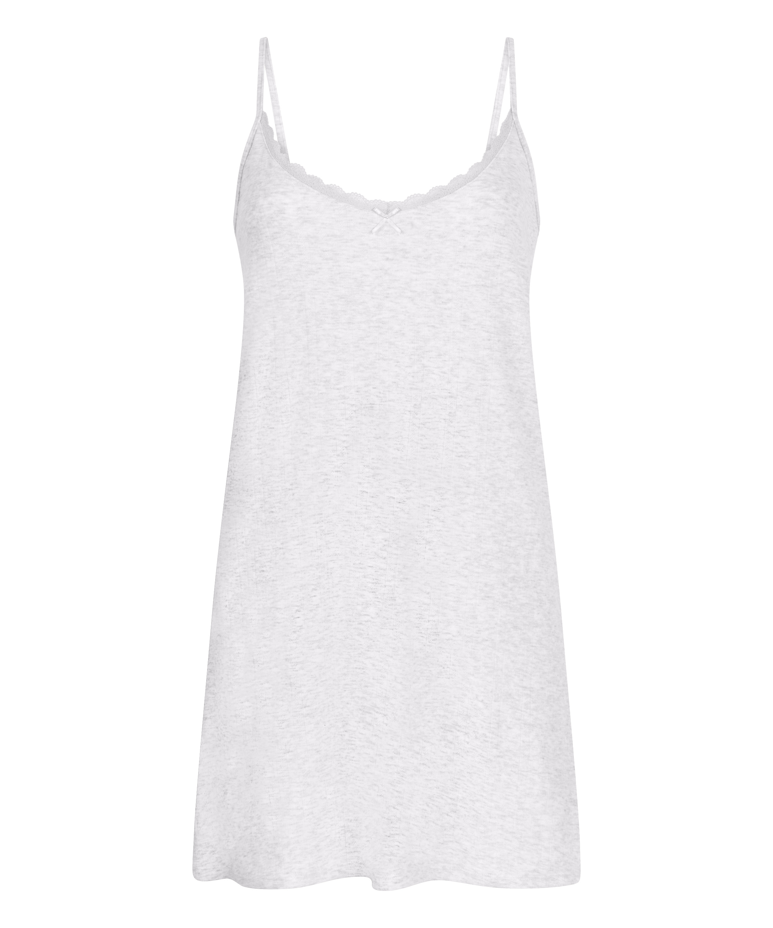 Pointelle-Slipdress, Grau, main