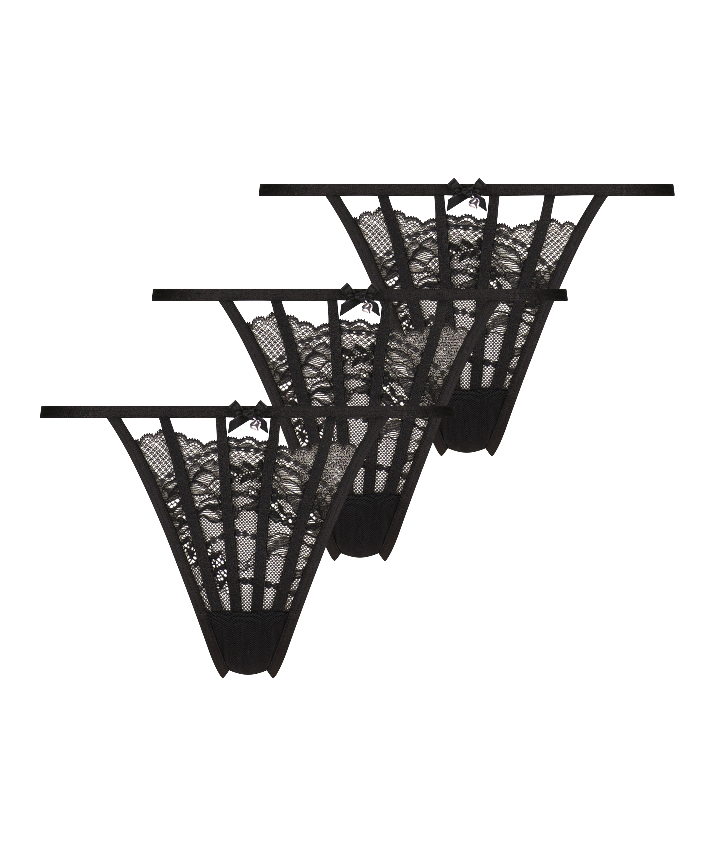 3er-Pack String Maxime, Schwarz, main