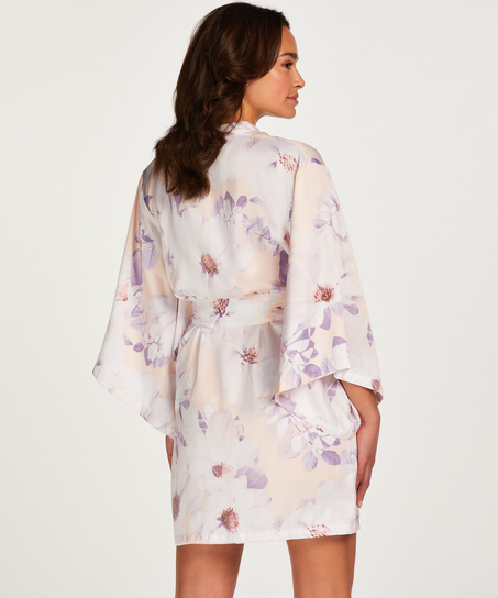 Kimono en satin, Rose