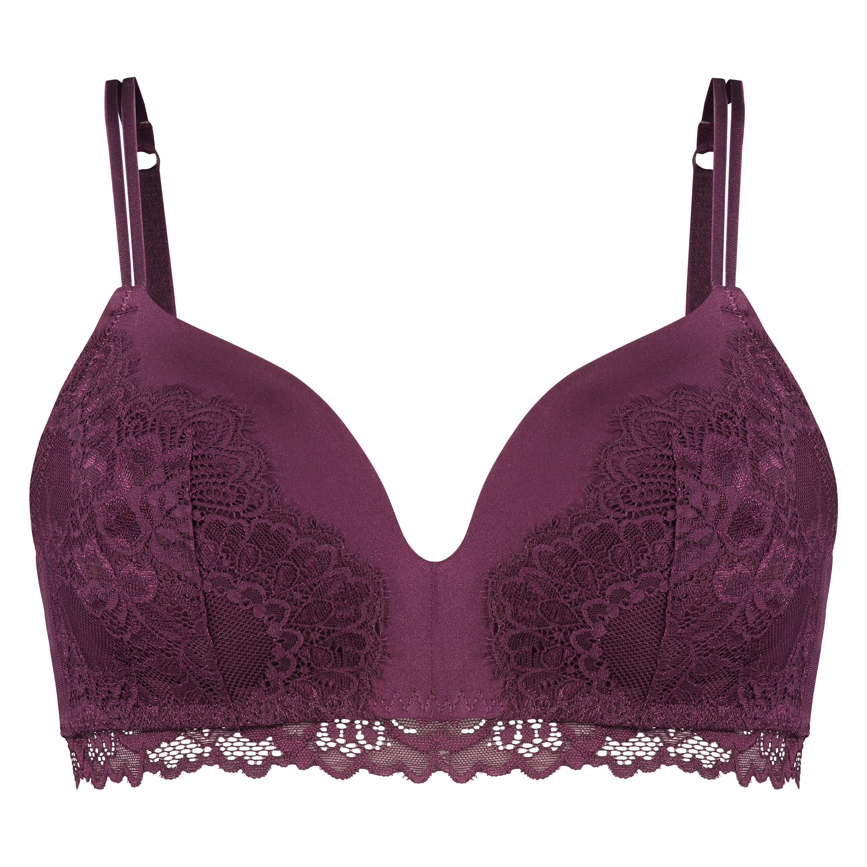 Soutien-gorge pr&eacute;form&eacute; sans armatures Yvonne, Violet, main