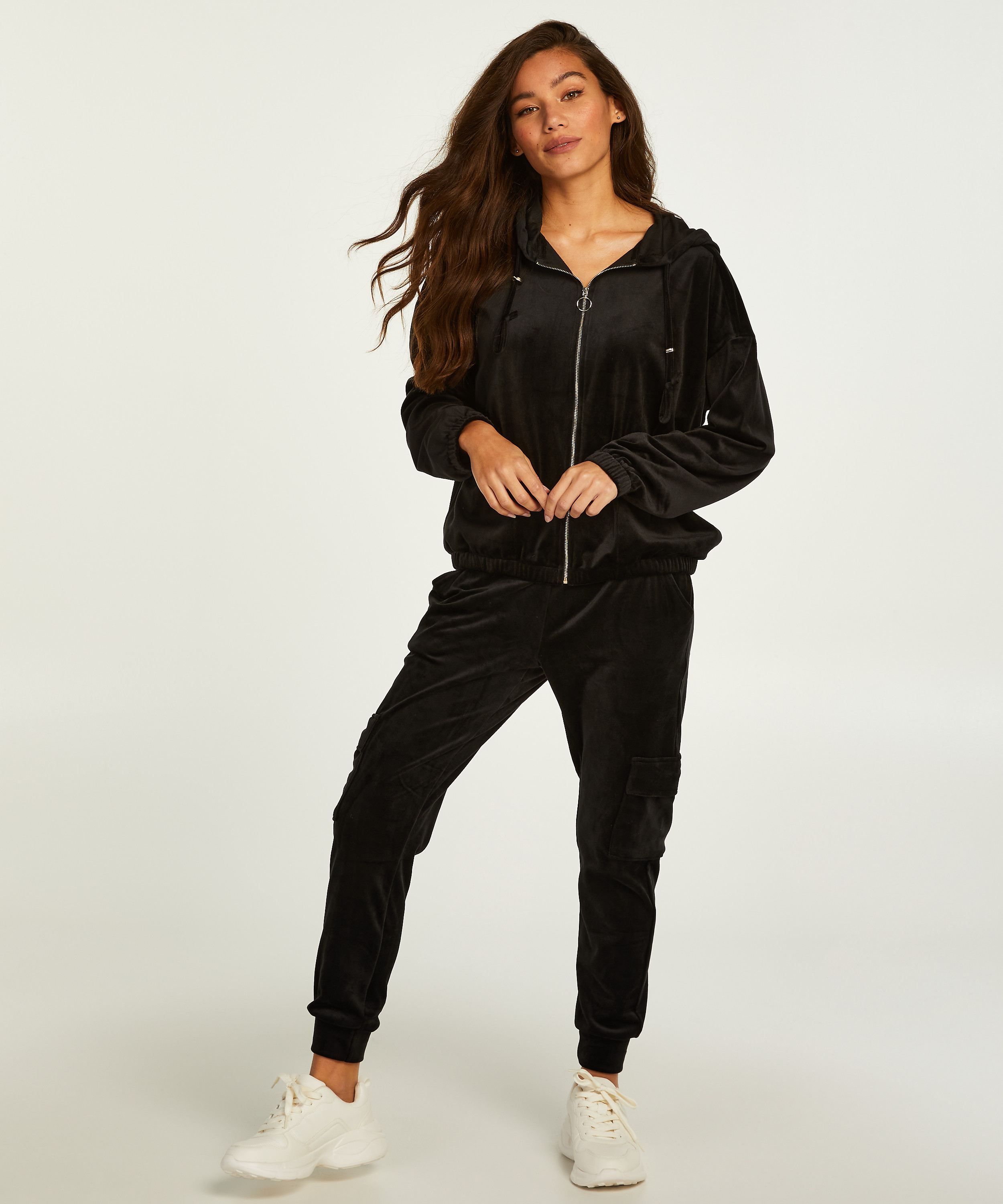 Tall Pantalon de jogging Velours, Noir, main