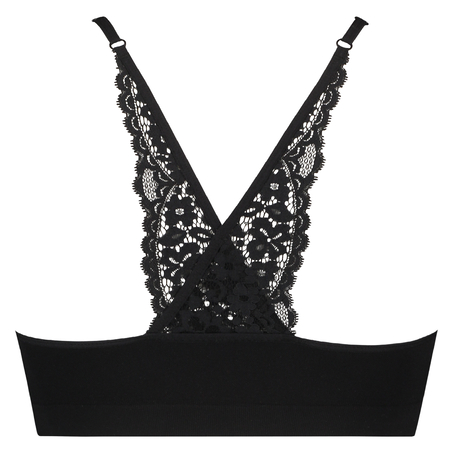 Bralette Marina lace back, Schwarz