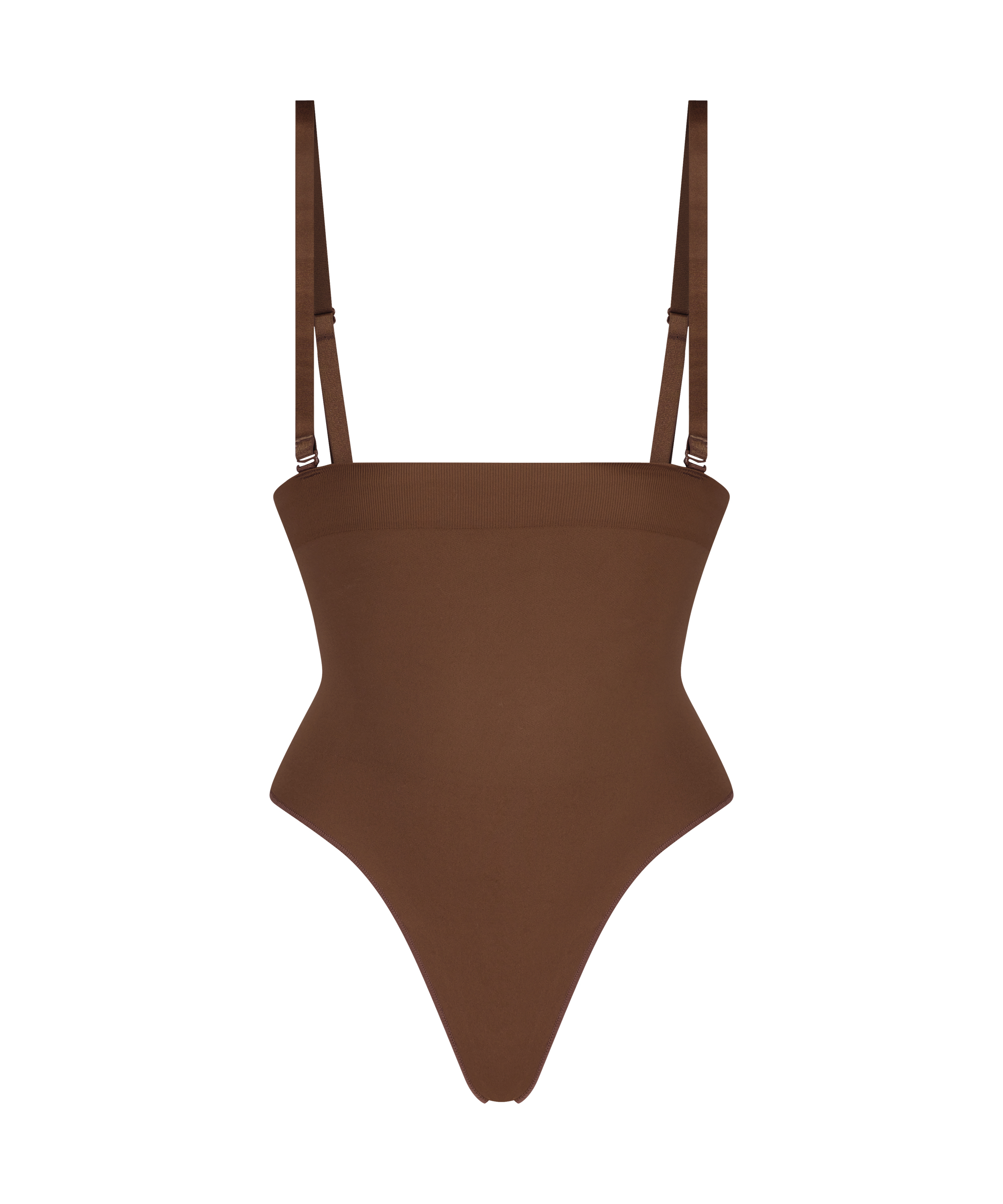 Nahtloser betonender korrigierender String mit hoher Taille, Rot, main