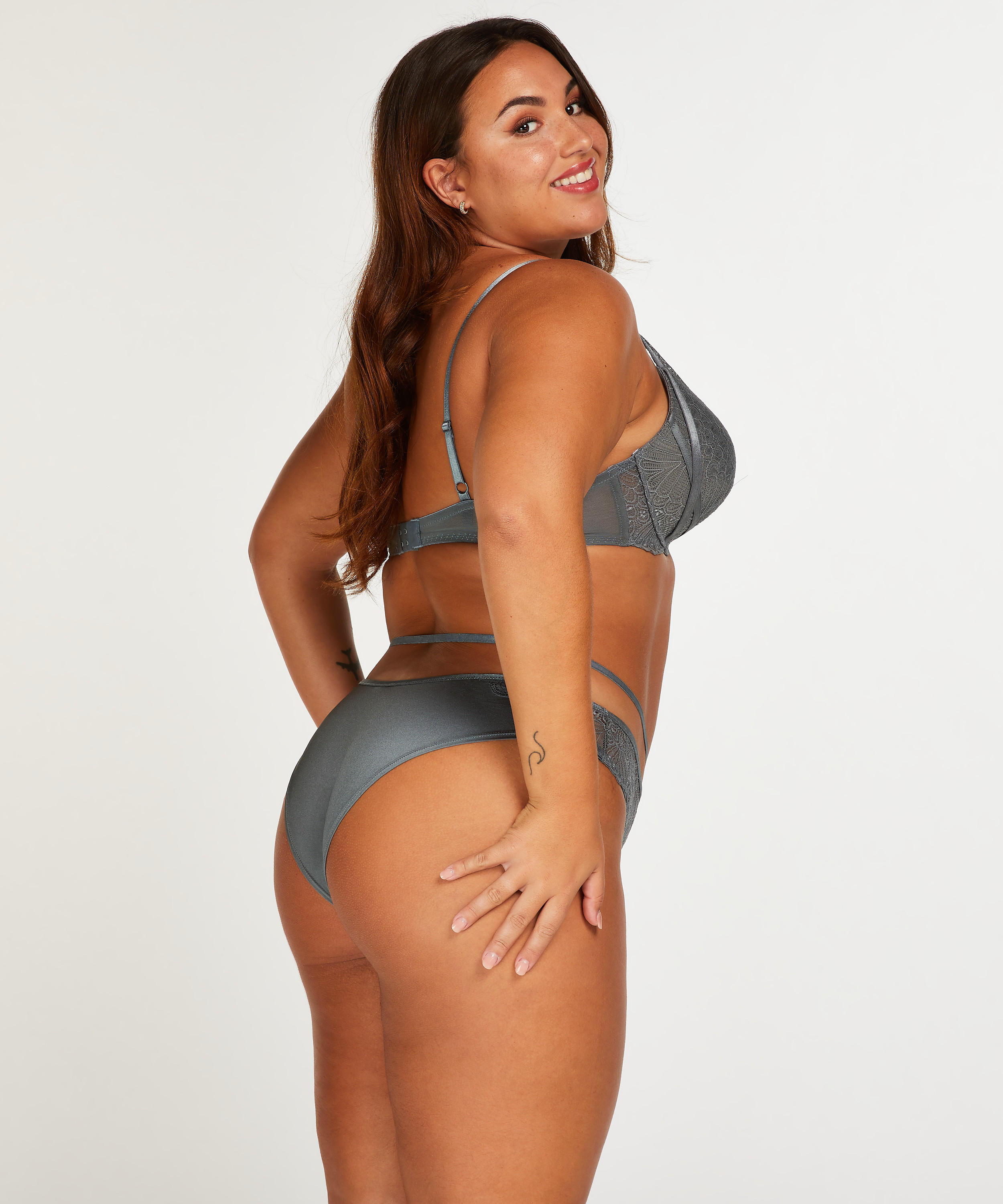 Slip br&eacute;silien Naomi, Bleu, main