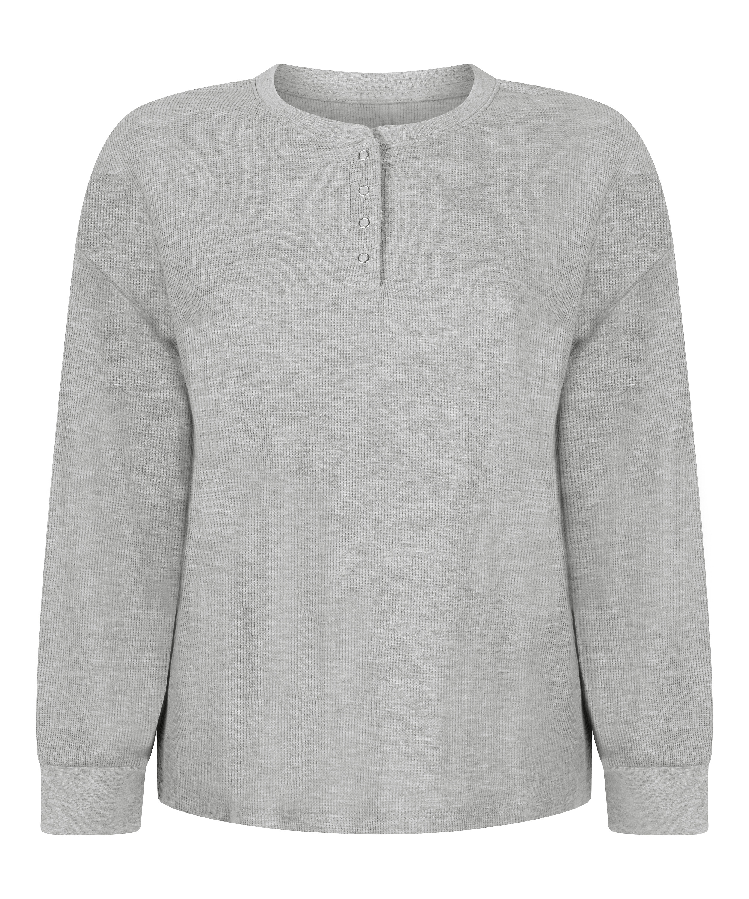 Haut gaufre Henley, Gris, main