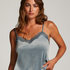 Cami Top Velours Lace, Blau