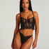 Soutien-gorge à armatures préformé longline Cierra, Noir