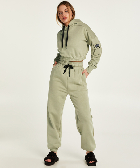 Cropped Hoodie Sweat Kim Petras, Grün