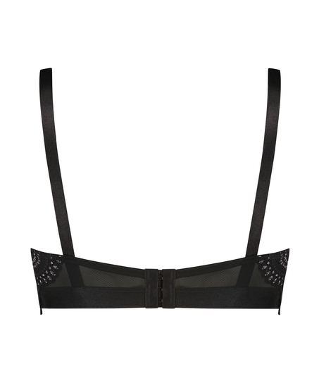 Soutien-gorge à armatures préformé longline Donna Sparkle, Noir