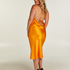 Robe midi Satin, Orange