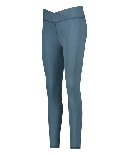 HKMX Gekreuzte High Waist-Leggings, Blau