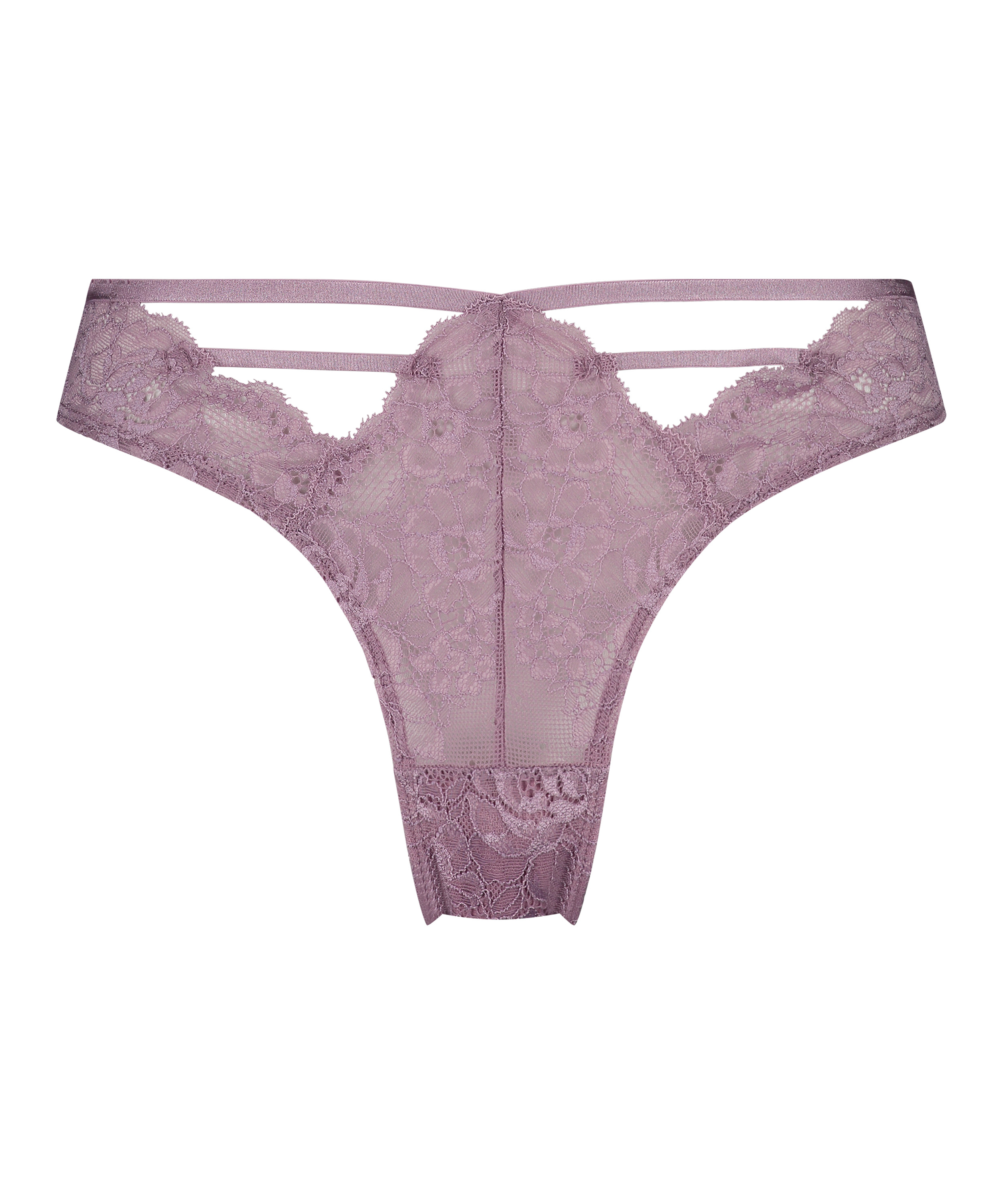 Slip brésilien échancré Clara, Violet, main