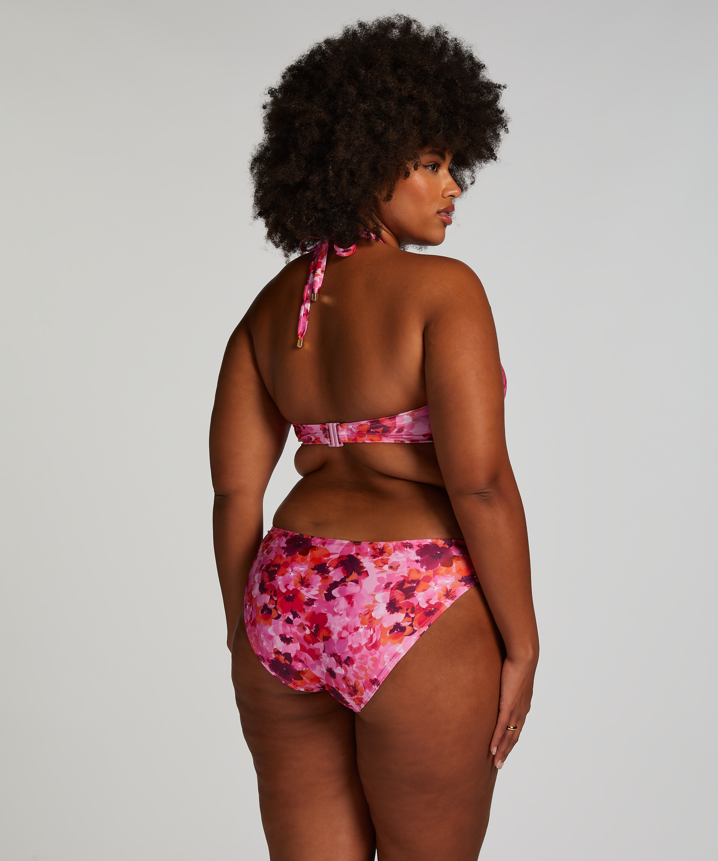 Haut de bikini Floral Taille E +, Rose, main
