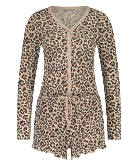 Onesie Leopard, Beige