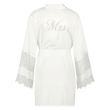 Satin-Kimono Bridal, Wei&szlig;