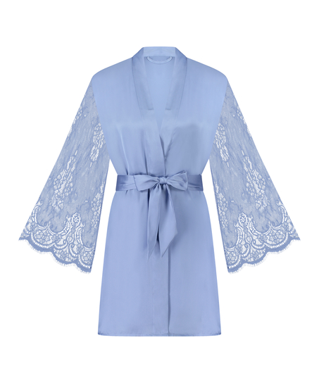 Kimono Satin, Blau